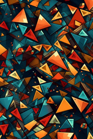 Abstract background with colorful geometric shapes. Vector illustration. Eps 10.の素材