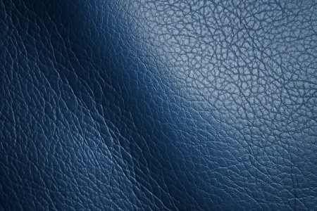 Blue leather texture or leather background for design with copy space for text or image.の素材