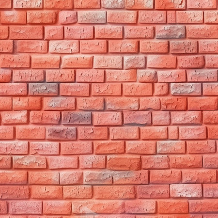 Background of brick wall texture. Red brick wall texture. Brick wall background.の素材