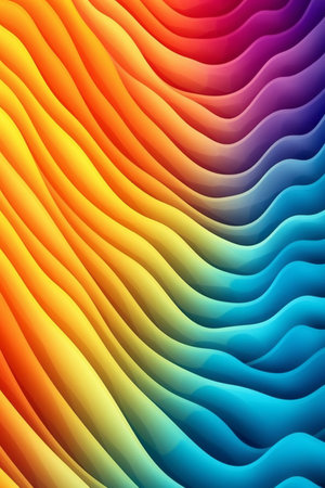 Abstract colorful background with wavy lines. Vector illustration for your designの素材