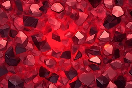 Red crystal background. 3d rendering,  3d illustration.の素材