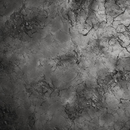 abstract black and white grunge background texture of cracked concrete wallの素材