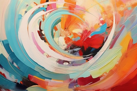 abstract background oil painting close-up fragment bright multi-coloredの素材