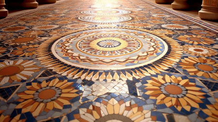 Mosaic in the Mosque of Cordoba, Andalusia, Spainの素材
