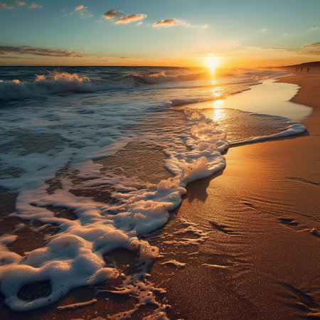 Beautiful seascape at sunset. Composition of nature.の素材