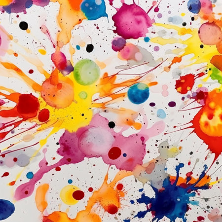 abstract watercolor background with splashes and blots of different colorsの素材