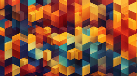 Abstract geometric background with colorful cubes. Vector illustration. Eps 10.の素材