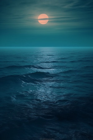 Sunset over the sea. Beautiful seascape. Nature composition.の素材