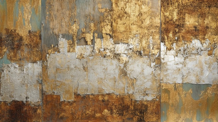Old rusty metal texture background. Rusty metal surface with peeling paint.の素材