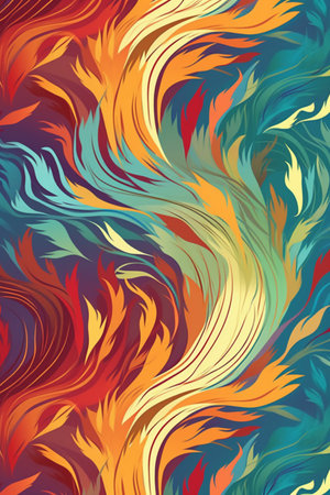 Abstract colorful background. Vector illustration. Psychedelic fractal.の素材