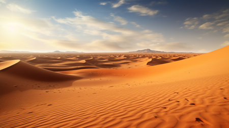 Sand dunes in the Sahara desert, Merzouga, Moroccoの素材