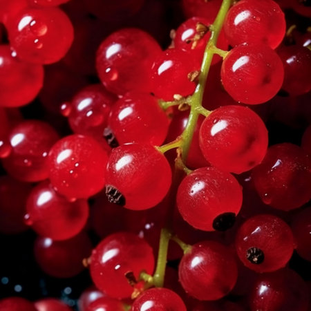 Red currant macro close up background high quality fifty megapixelsの素材