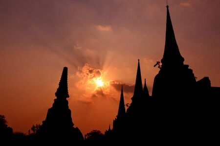 sunset in thailandの写真素材