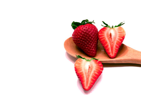 Strawberry isolated on white backgroundの写真素材
