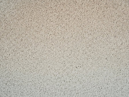 A detailed close-up of a beige wall featuring a fine texture with small dark specks scattered throughout.の素材