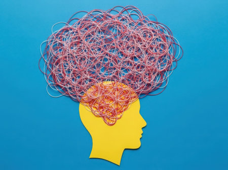 Illustration of a mind in chaosの素材
