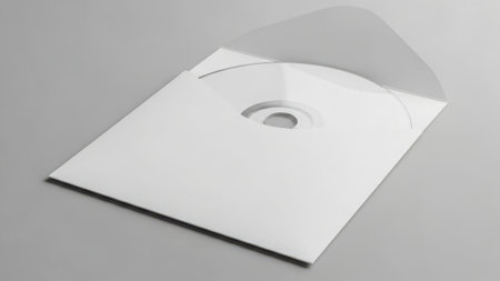 Minimalist white cd case coverの素材