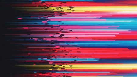 Dynamic horizontal color streaksの素材