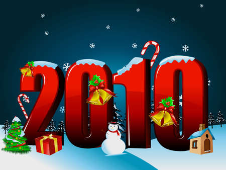 This design describes the night of Christmas, Happy New Year.のイラスト素材