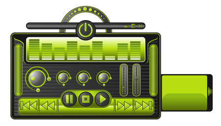 cassette, player, the developer and programmer can use it to make media for audio and video useのイラスト素材