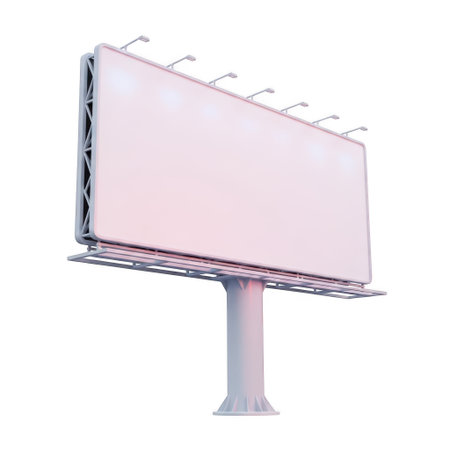 Empty billboard on a clear dayの素材