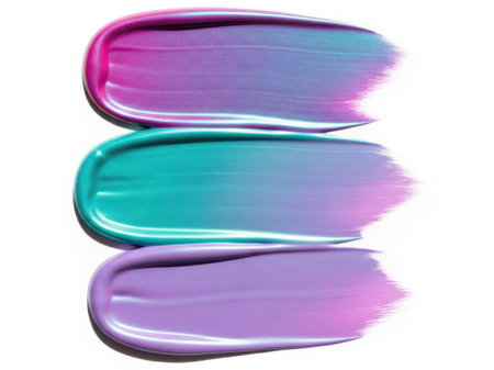 Vibrant swirls of pink, blue, and purple paintの素材