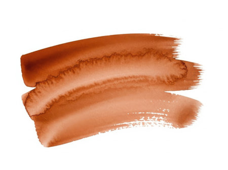 Rich, earthy brown paint swatches on white backgroundの素材