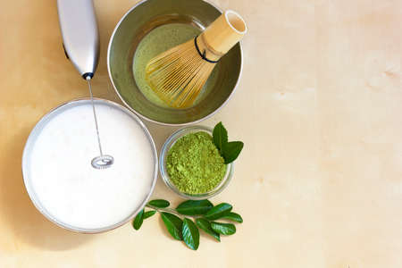 matcha tea cappuccino. Step 4- whisk warm milk in a separate bowl until foam appears. Step by step...