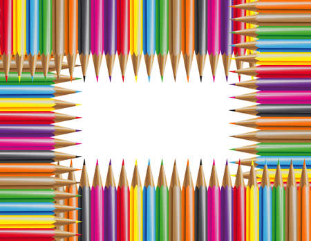 Colour pencils, place for the text  のイラスト素材