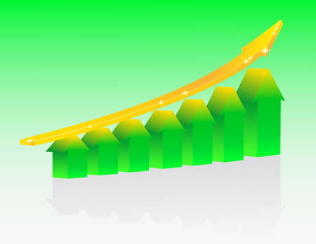 Arrows in the diagramのイラスト素材