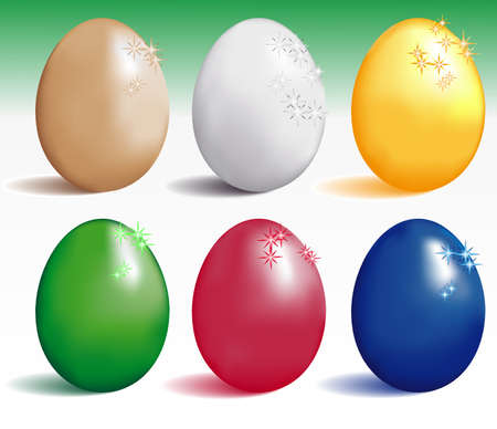 eggs, color variants , for various use のイラスト素材