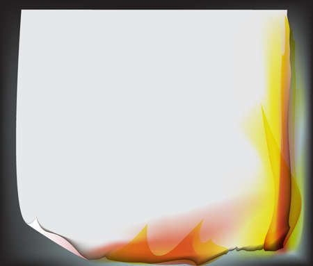 The sheet of a paper burns, a place for the textのイラスト素材