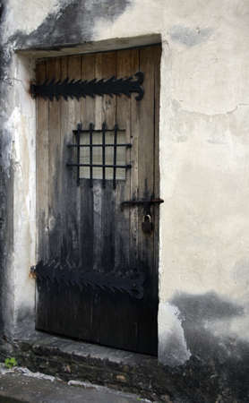 closed old door in the old lockの写真素材