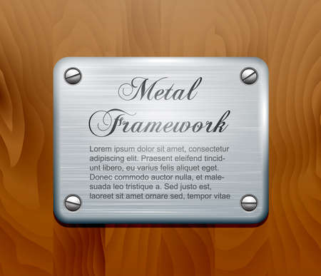 Metal structure in  framework on wooden structureのイラスト素材