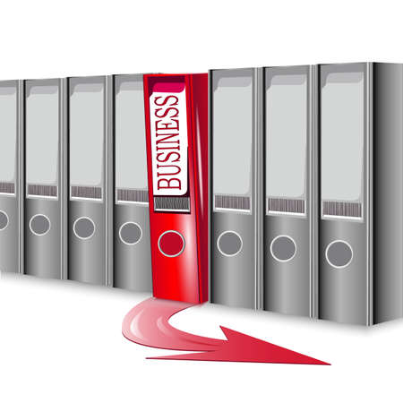folder business, concept success in businessのイラスト素材