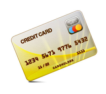 Credit card on a white backgroundのイラスト素材
