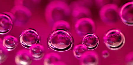 Air bubbles in water.Macroの写真素材