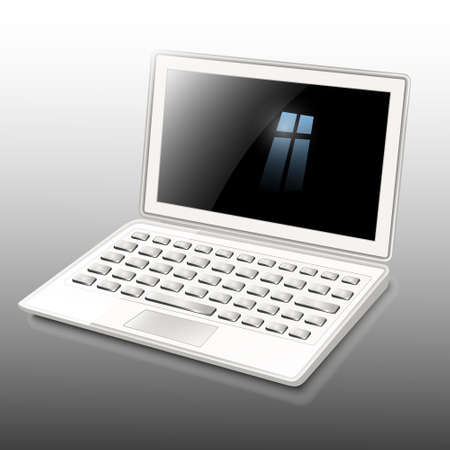 Laptop whiteのイラスト素材