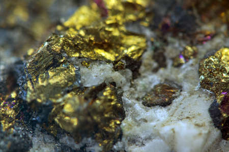 Nugget. Precious metals, crystals. Extreme closeupの写真素材