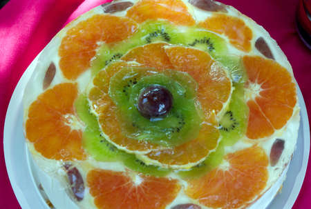 Pie from oranges  の写真素材
