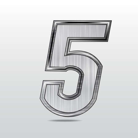 Figure five, metal, vectorのイラスト素材