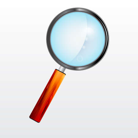 Magnifying Glass With The Wooden Handleのイラスト素材