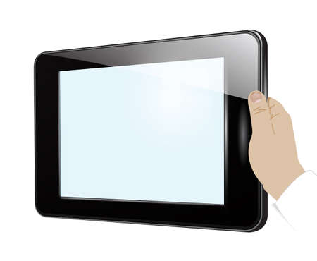 Tablet in hand のイラスト素材