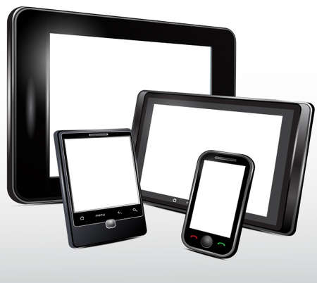 Electronic technics, tablet, mobile phone  Vectorのイラスト素材