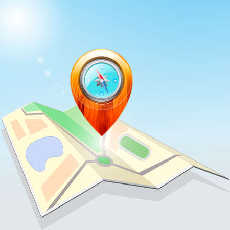 Icon, Map and Pointer Vectorのイラスト素材