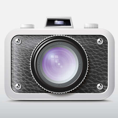 Retro photo camera icon  , vectorのイラスト素材