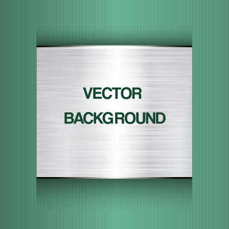 Abstract green  background with a metal plate  Vectorのイラスト素材