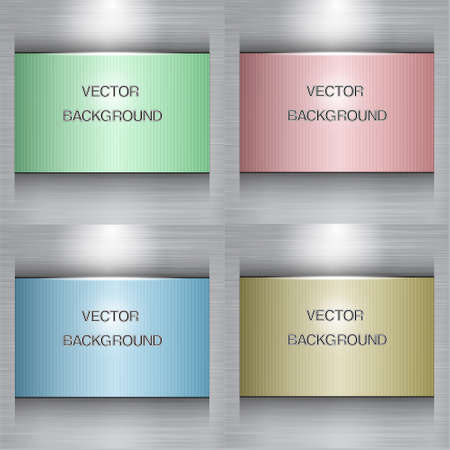 Set a colour background on a metal plate Vectorのイラスト素材