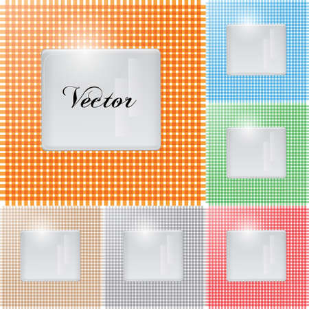 Set multi-coloured background, plastic plateのイラスト素材