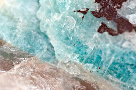 Amazonite (K,Na)AlSi3O8 (sometimes called Amazon stone) is a bluish-green variety of microcline...